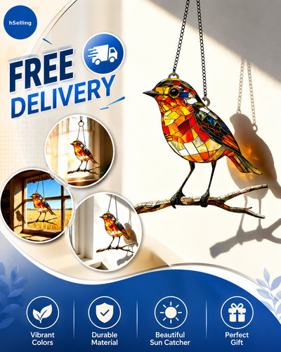 Large robin bird twig - large,