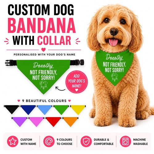 Personalised dog bandana - dog,
