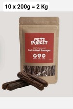 Dog snack pork beef sausages - dog,