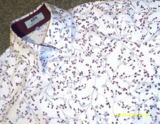 LADIES HAWES & CURTIS FLORAL SEMI FITTED LONG SLEEVE SHIRT BLOUSE UK 16