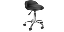 Black Adjustable Swivel Rolling Cushion Tattoo Massage Hydraulic Salon Stool