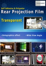 Transparent, Holographic Rear Projection Film: A4 sample sheet