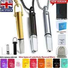 Quit Smoking Vaping Anti Vaping Necklace Stress Relief Breathing Necklace Box UK