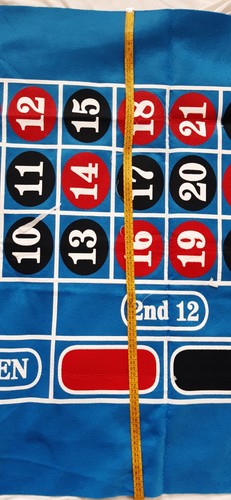 Large blue roulette felt baize - felt,