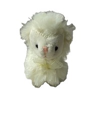 Lamb Sheep Soft Toy Teddy Bear Stuffed Plush Farm Animal 4" Mini Gift Bow