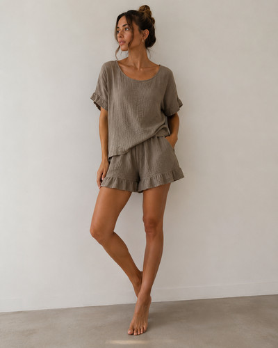 Ladies italian frill detail - italian,