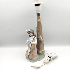 Lladro Nao Girl Figurine Table Lamp [PAT Fully Working]