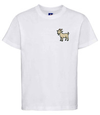 Kids Goat - Cute Farm Animal Tee for Boys & Girls T-Shirt - Unisex Embroidered