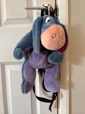Eeyore Plush Zipper Backpack Winnie The Pooh 12” Rucksack Bag Disney
