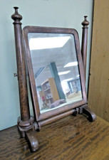 Antique Cope & Austin Victorian Mahogany Wooden Dressing Table Swing Mirror