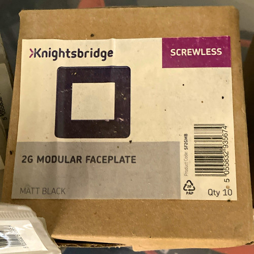 Knightsbridge screwless gang - screwless, 2-gang