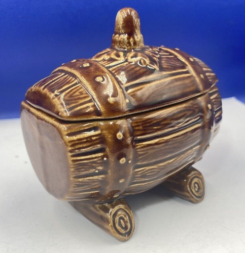 Barrel storage jar ceramic - storage, 4"