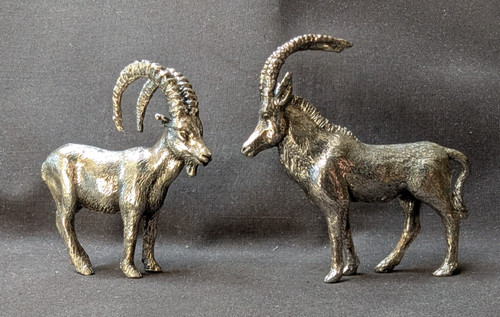Silver plated brass animals - plated,