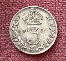 1916 Silver Threepenny  Piece