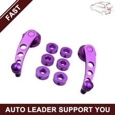 Pieces of 2 Aluminum Alloy Car Door Window Handle Cranks Winders Purple 3/8"
