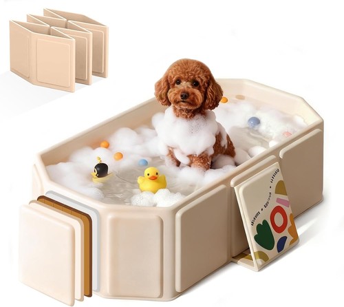 Vipxsa foldable dog - foldable, bathtub