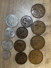 12 British Coins From 1962. 1x 2 Shillings, 2x Shillings, 1x sixpence + 8 Others