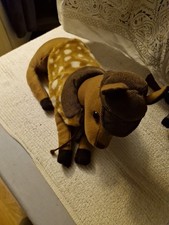 LOOK DORA DESIGN RAINDEER XMAS SANTA DOOR STOP FIREPLACE DECOR VGC GORGEOUS FAB