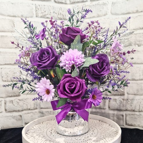 Purple silk rose floral - silk,