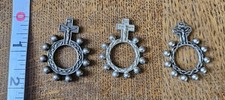 Collection of 3 Stunning Vintage Catholic Rosary Rings 