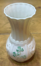 Vintage Belleek Shamrock And Harp Spill Or Bud Vase