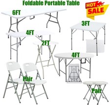 CATERING CAMPING HEAVY DUTY FOLDING TRESTLE TABLE PICNIC BBQ PARTY 3FT 4FT & 6FT