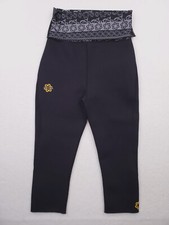 Zaggora Hot Pants Womens Medium Black Pull On Capri Neoprene Celu Lite Yoga