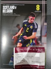 Scotland v Belgium UEFA Under 21 Championship Qualifier Programme 2024 & Ticket