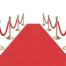 30FT HOLLYWOOD VIP RED CARPET Party Floor Runner Prom Birthday Prop Decoration A