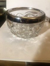  Mappin & Webb Silver Plated Crystal Bowl: Triple Deposit Princes Plate