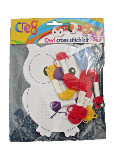Cross stitch kit owl 6 - kit-owl,
