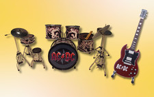 RGM301 Phil Rudd ACDC Miniature Drum kit and Angus Young Guitar
