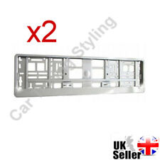 2x Number Plate Surrounds ABS Holder Chrome for Jaguar X-Type