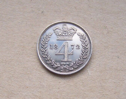 1872 victoria maundy fourpence - maundy,