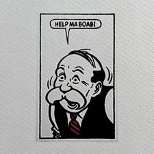 The Broons Paw Broon “Help Ma Boab!” Comic Book Art Scottish Print