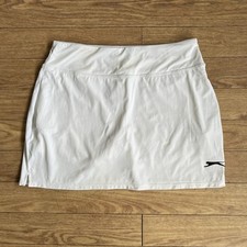 Slazenger women white skort gym skirt with logo. Size UK 10 EUR 38