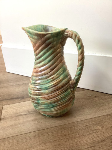 Vintage pottery green brown - , green/brown