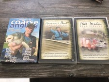 3 Fly Coarse Fishing DVDs of my dads. sent free in uk
