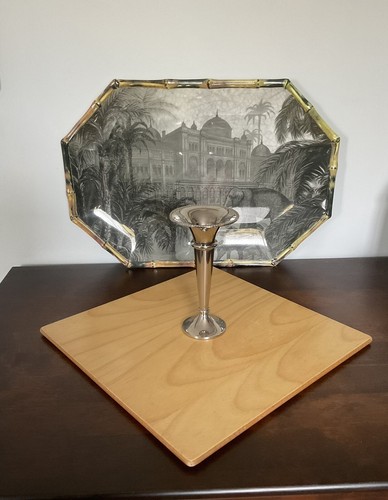 Silver plated candlestick - silver,