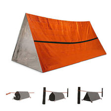 2 Person Emergency Shelter Bivy Survival Tent Kit Mylar Tube Tent Sleeping Bag