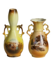 Antique Austrian Pottery Vases