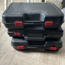 3 x Black Plastic Tool Box Storage Case Organizer Bundle Hobby Warhammer