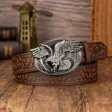 120cm Brown Vegan PU Belt