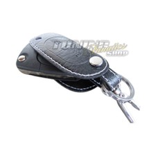 Key Bag Case Leather White