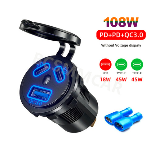 Usb type ports car phone - type,