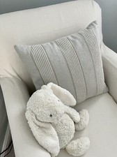 John Lewis Fabric Handmade Duck Egg Blue Feather Cushion For armchair, Nursery?