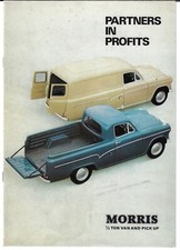 Morris Half Ton Van & Pick Up 1971-72 UK Market Sales Brochure Austin A55 A60