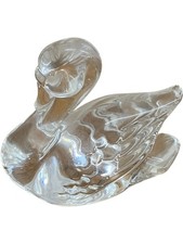 Glass Swan Figurine Crystal