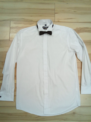 Men white evening shirt - shirt, 15"