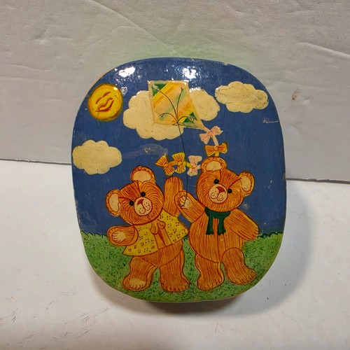 Trinket box paper - mache, bear